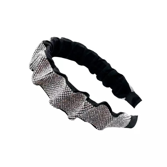 Silver rhinestone headband - Picture 3 of 4